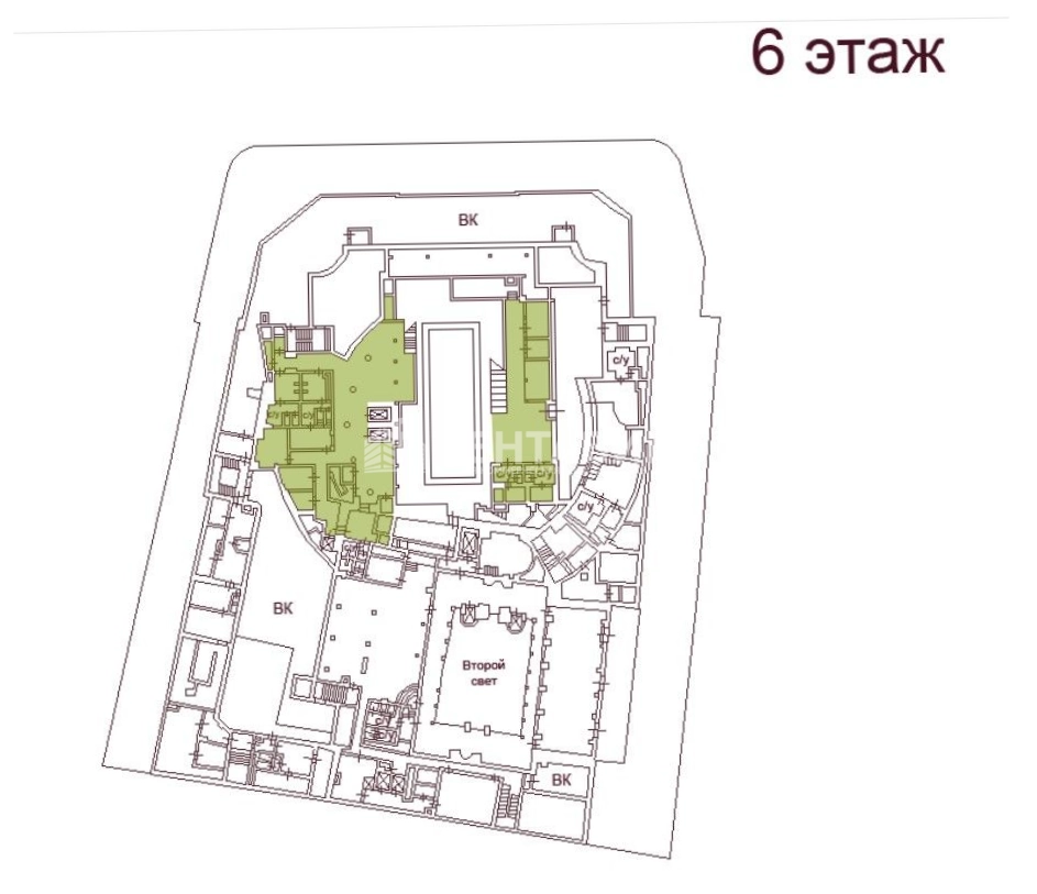 Помещение свободного назначения Реки Мойки, 59-15 площадью 1025.5 квадратных метров