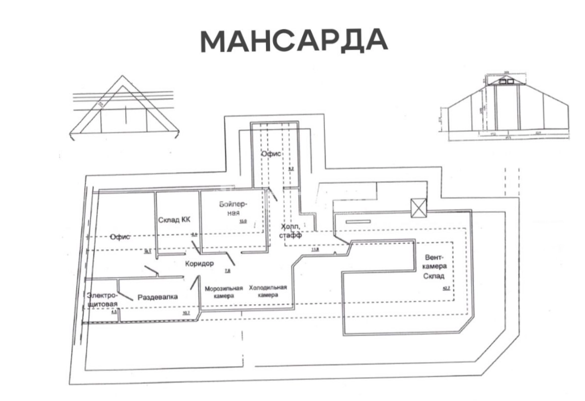 Помещение свободного назначения Мира, 12с1 площадью 550 квадратных метров