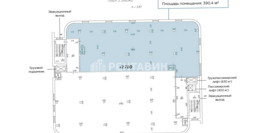 Офис Кораблестроителей, 33 площадью 390 квадратных метров