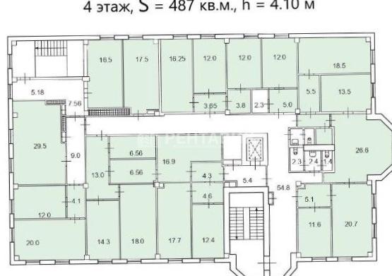Офис Кронштадтская, 3к4 площадью 568 квадратных метров