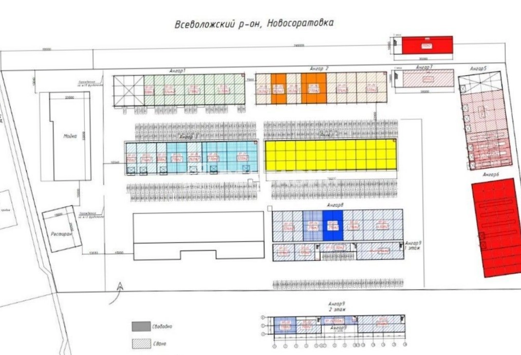 Производство Промзона Уткина Заводь площадью 990 квадратных метров
