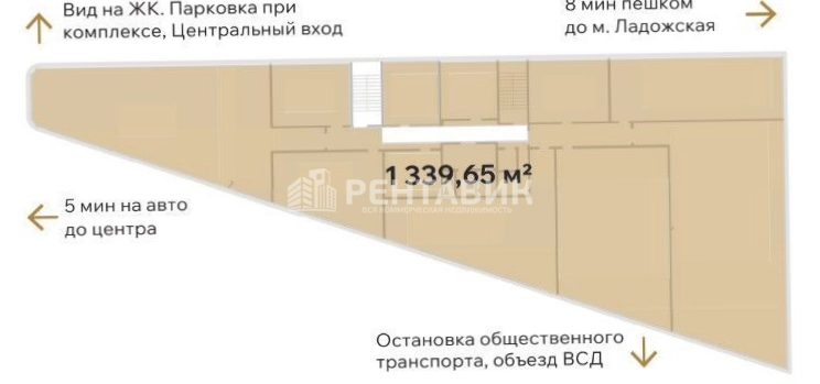 Помещение свободного назначения Смарт Гранитная площадью 1339 квадратных метров