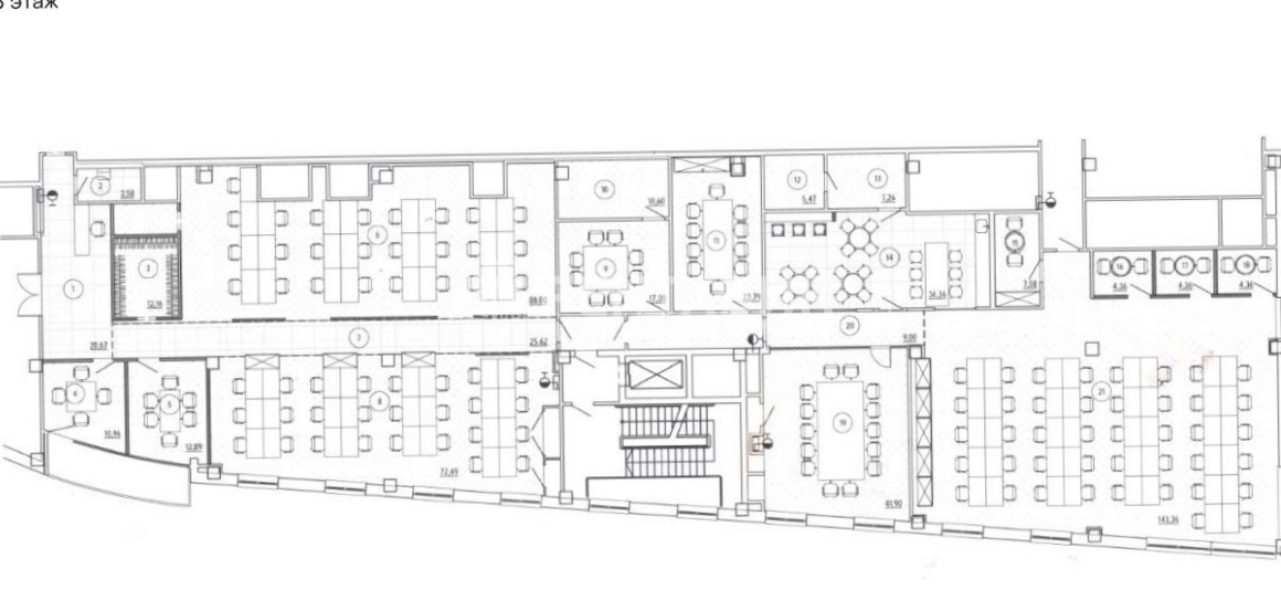 Офис Amber Plaza площадью 728 квадратных метров