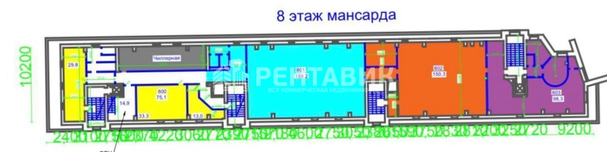 Офис Сущёвский Вал, 2 площадью 555.7 квадратных метров