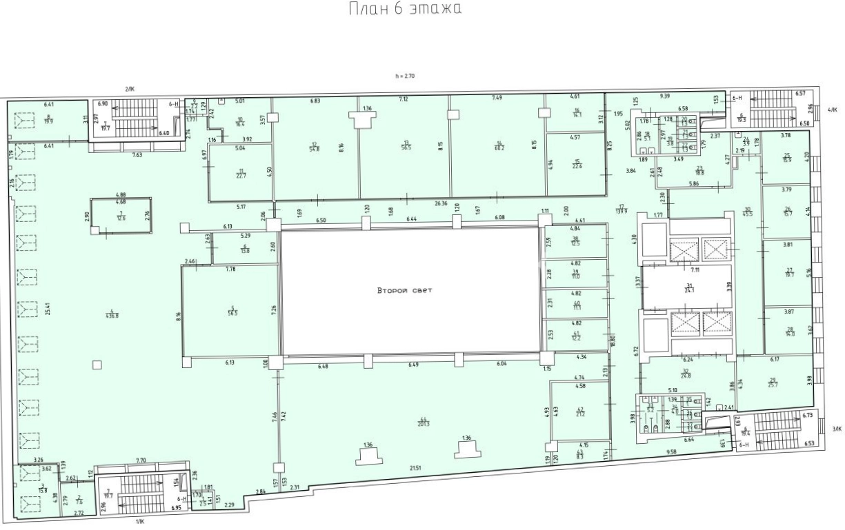 Офис Nevskij Plaza / Невский Плаза площадью 1442 квадратных метров