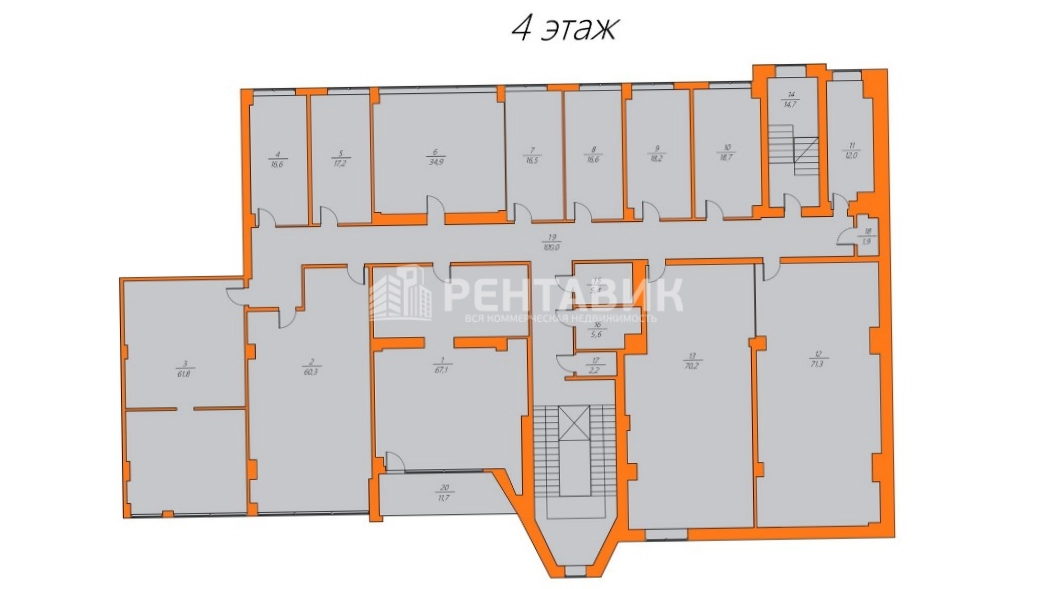 Здание целиком Реформа площадью 3140 квадратных метров