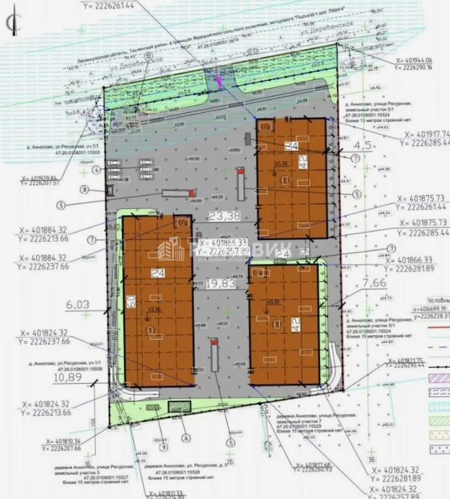 Производство Аннолово, Ресурсная, уч 3-1 площадью 3456 квадратных метров