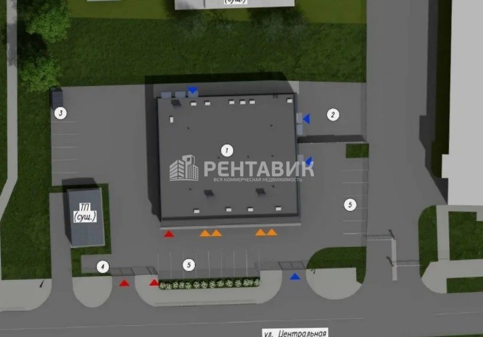 Торговая площадь Новоселье, Центральная, 7А площадью 630 квадратных метров