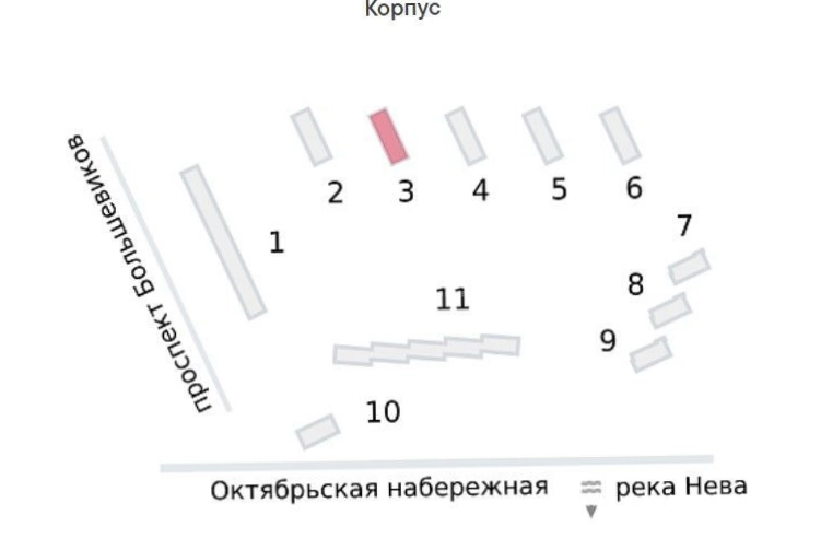 Помещение свободного назначения Октябрьская набережная площадью 179 квадратных метров