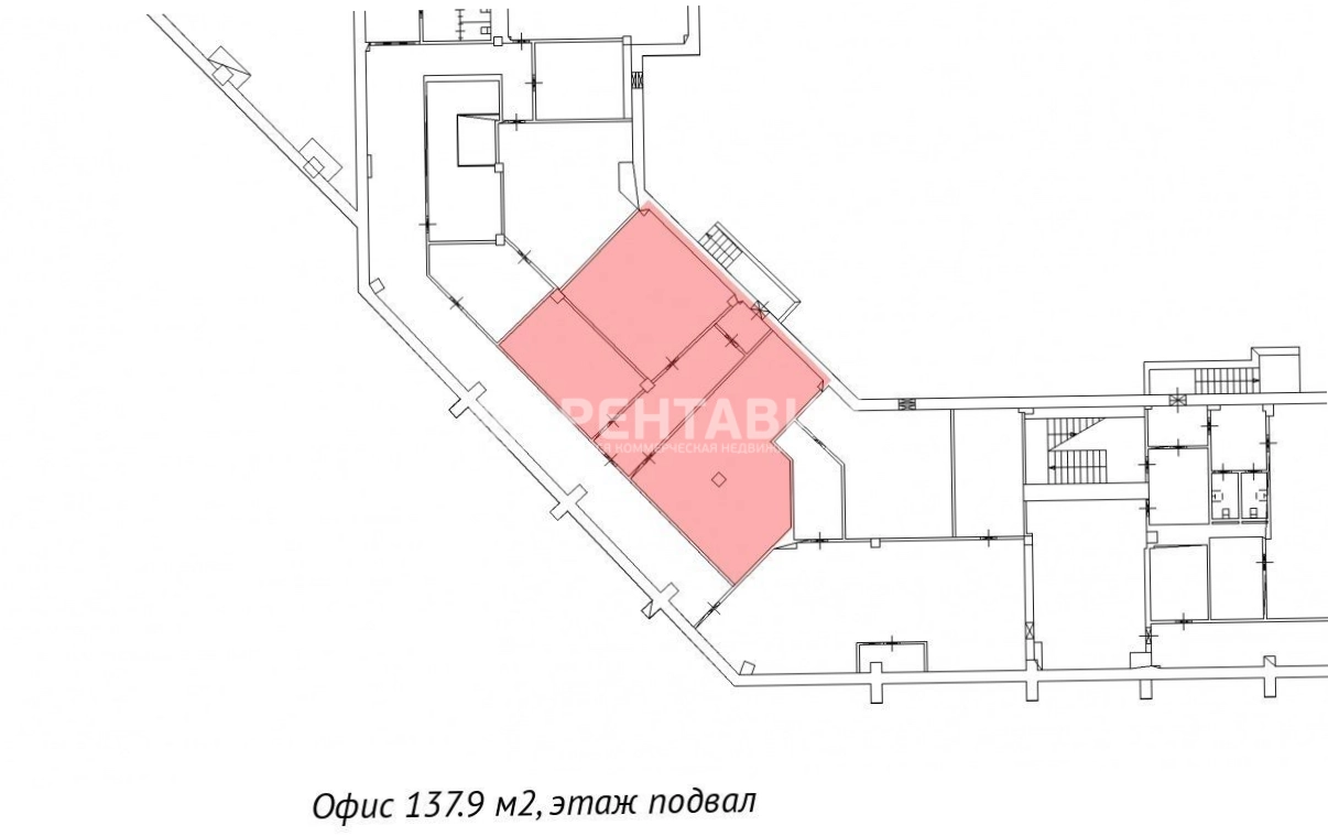 Офис К-2 площадью 137.9 квадратных метров