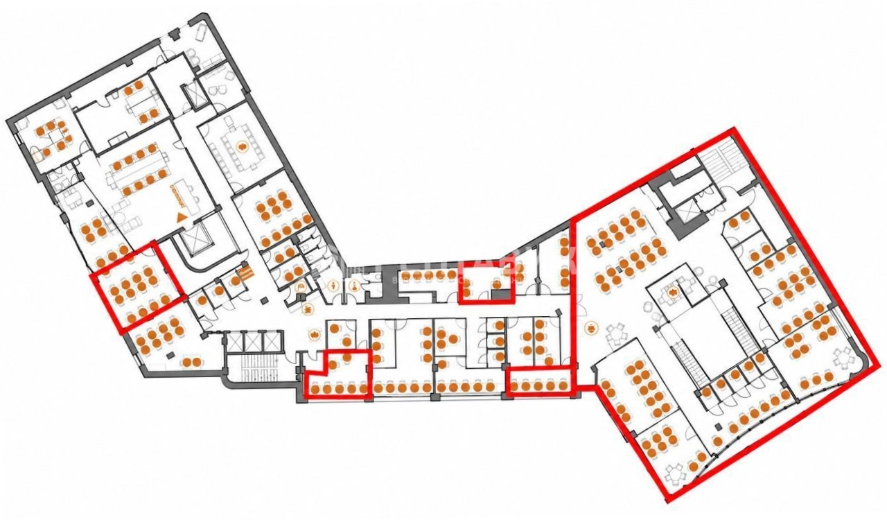 Офис Renaissance Hall площадью 40 квадратных метров