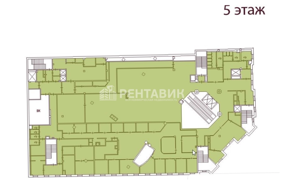 Офис Адмирал площадью 1540.2 квадратных метров