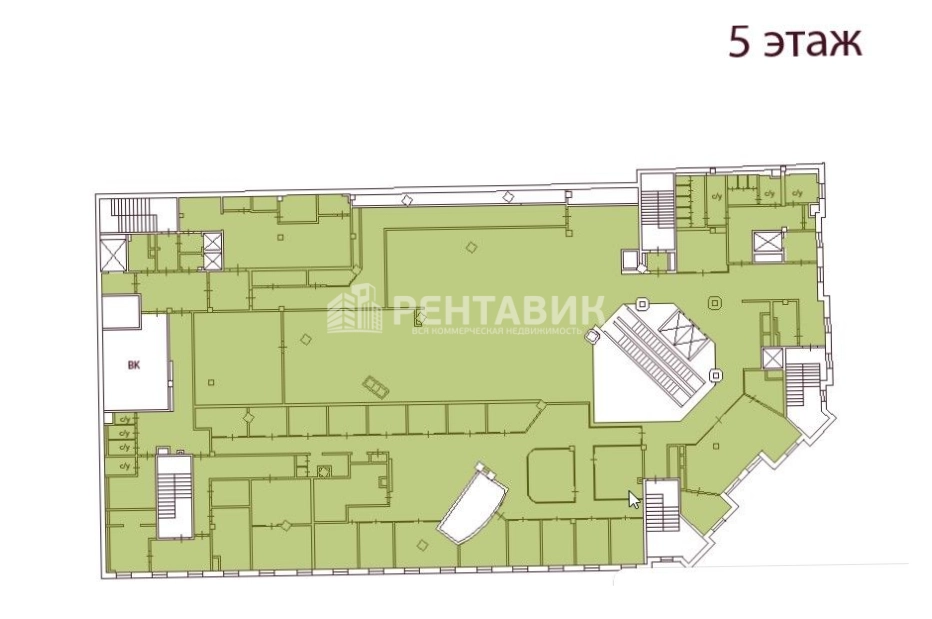Офис Адмирал площадью 4358.7 квадратных метров