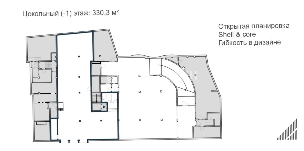Офис Renaissance Fontanka \ Ренессанс Фонтанка площадью 330 квадратных метров