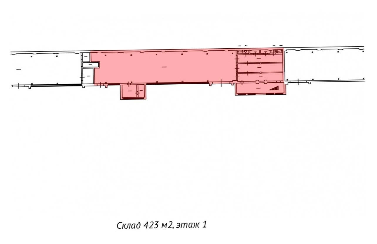 Склад Комсомола, 1 площадью 423 квадратных метров
