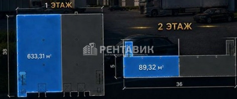 Склад Шушары, территория предприятия Ленсоветовское, 367 площадью 722.6 квадратных метров