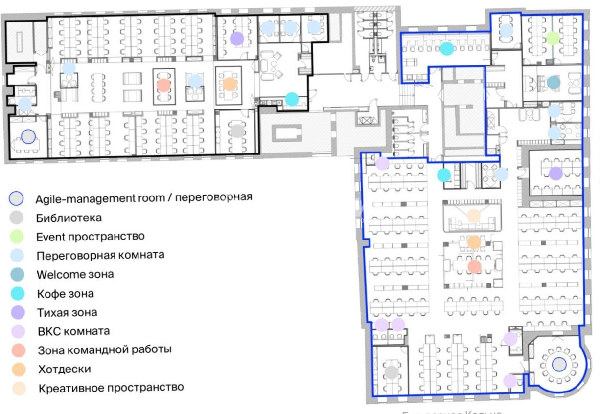 Офис Галерея Актер площадью 720 квадратных метров