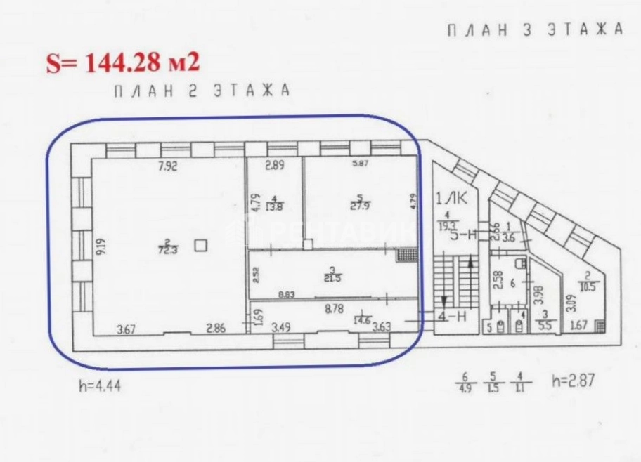 Помещение свободного назначения Кондратьевский, 3 площадью 313.5 квадратных метров