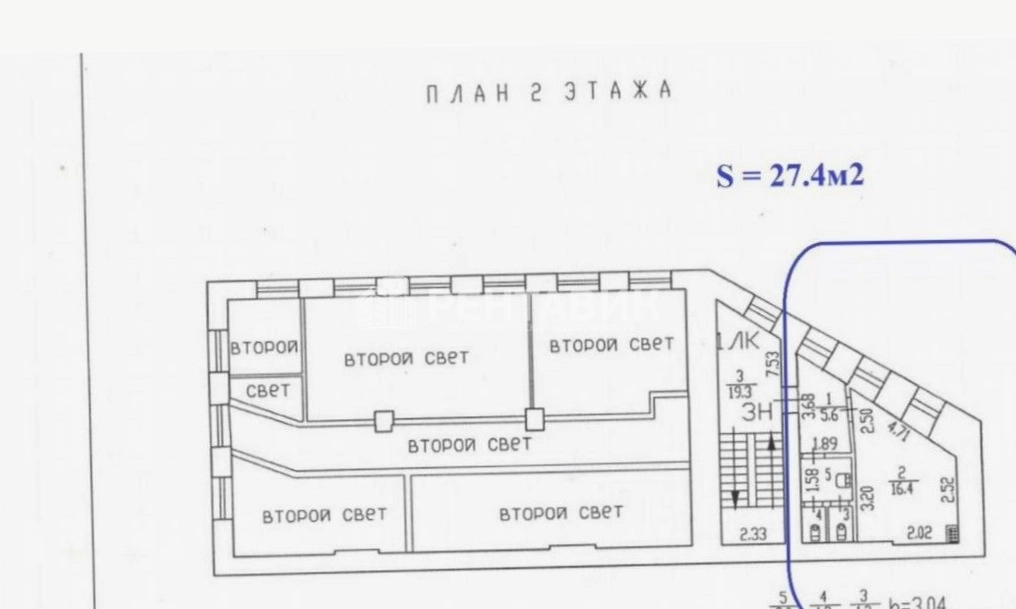Помещение свободного назначения Кондратьевский, 3 площадью 313.5 квадратных метров
