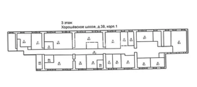 Офис Хорошевское, 38к1 площадью 790 квадратных метров