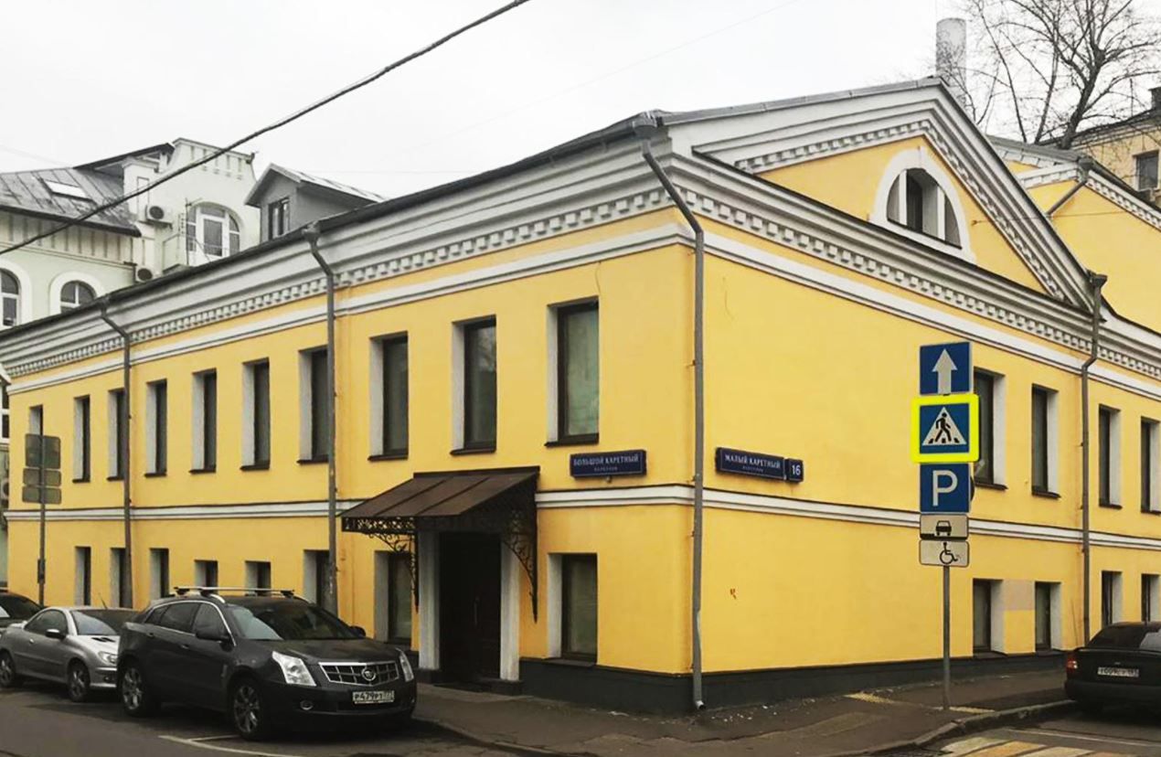 фасад дома, здание по адресу г Москва, Малый Каретный пер, д 16 