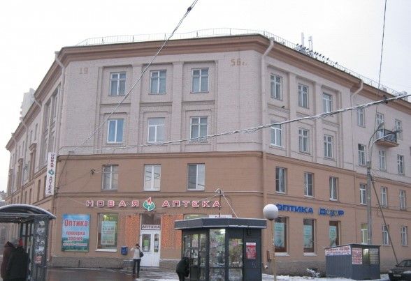 фасад дома, здание по адресу г Санкт-Петербург, ул Коммуны, д 58