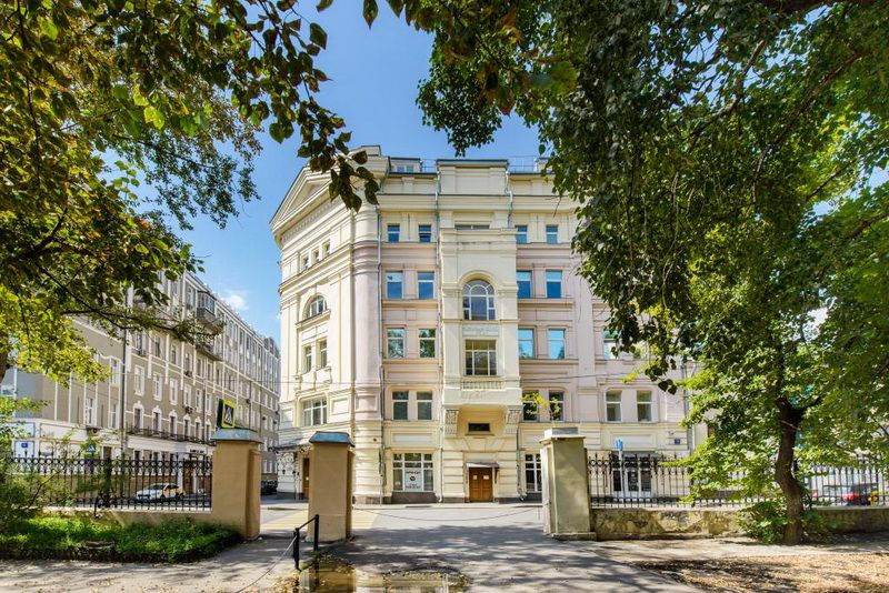 фасад дома, здание по адресу г Москва, Милютинский пер, д 13 стр 1 