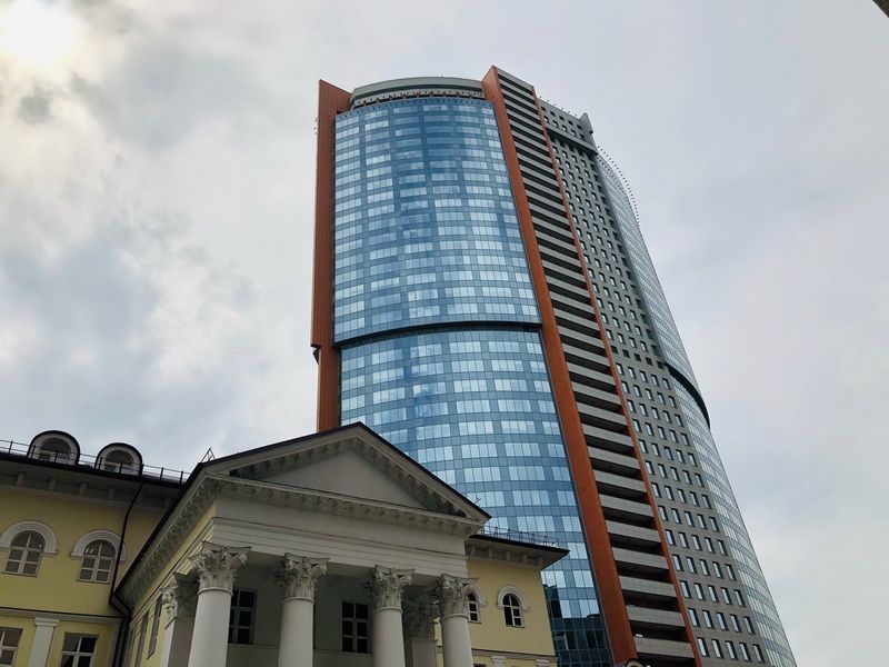фасад дома, здание по адресу г Москва, Ленинградский пр-кт, д 31А стр 1