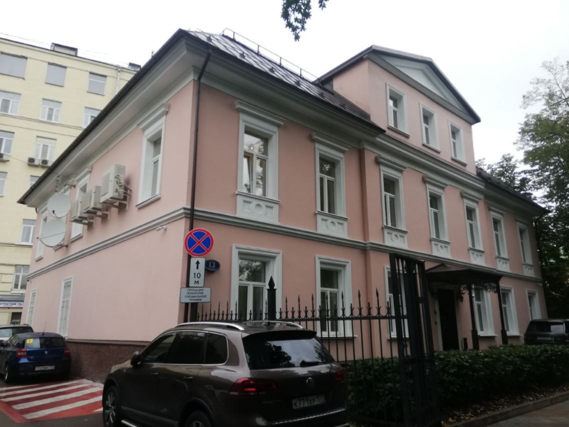 фасад дома, здание по адресу г Москва, Страстной б-р, д 13