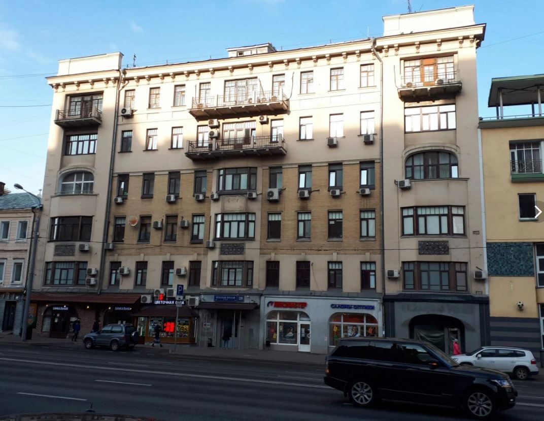 фасад дома, здание по адресу г Москва, ул Красная Пресня, д 28 