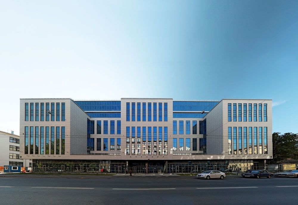 фасад дома, Бизнес-центр Mezon Plaza - Мезон Плаза по адресу г Санкт-Петербург, Большой Сампсониевский пр-кт, д 28 к 2