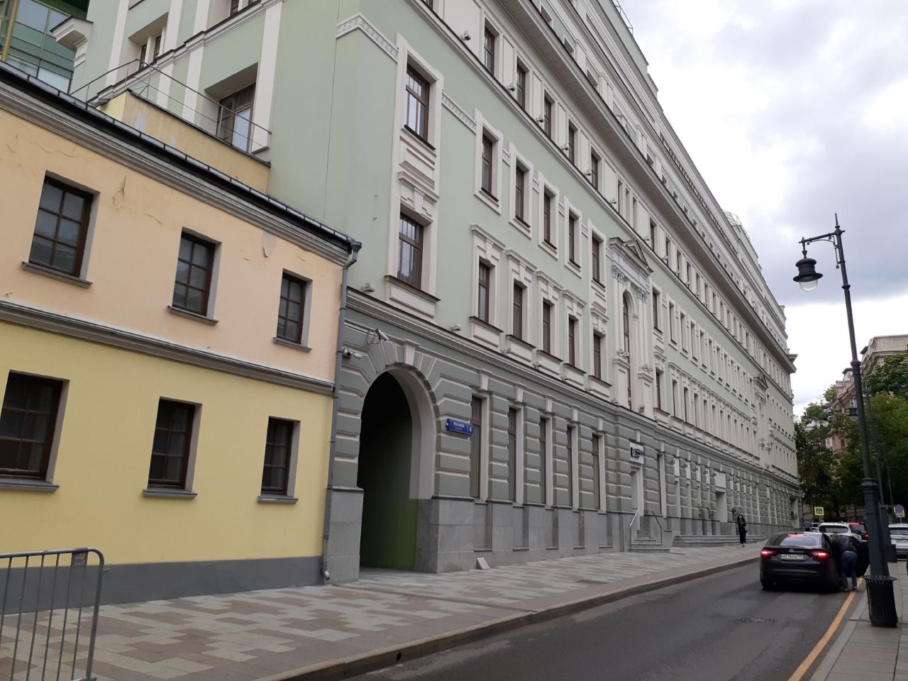 фасад дома, здание по адресу г Москва, Романов пер, д 4 