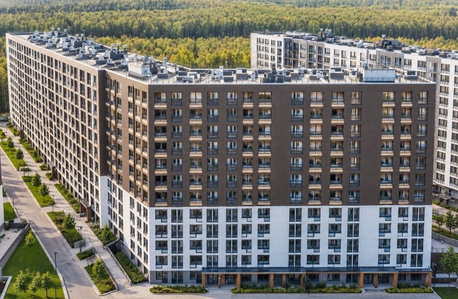фасад дома, здание по адресу г Санкт-Петербург, ул Планерная, д 97 к 1