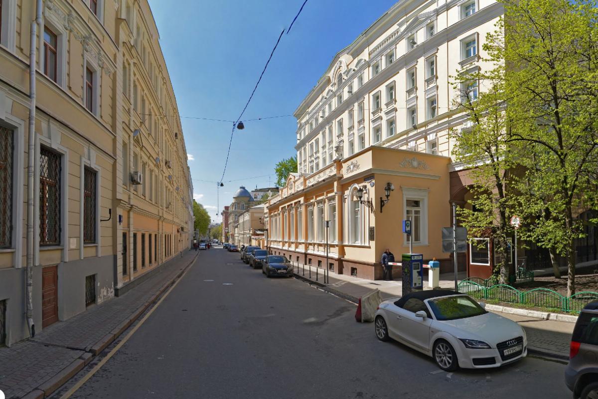 фасад дома, здание по адресу г Москва, Леонтьевский пер, д 25 