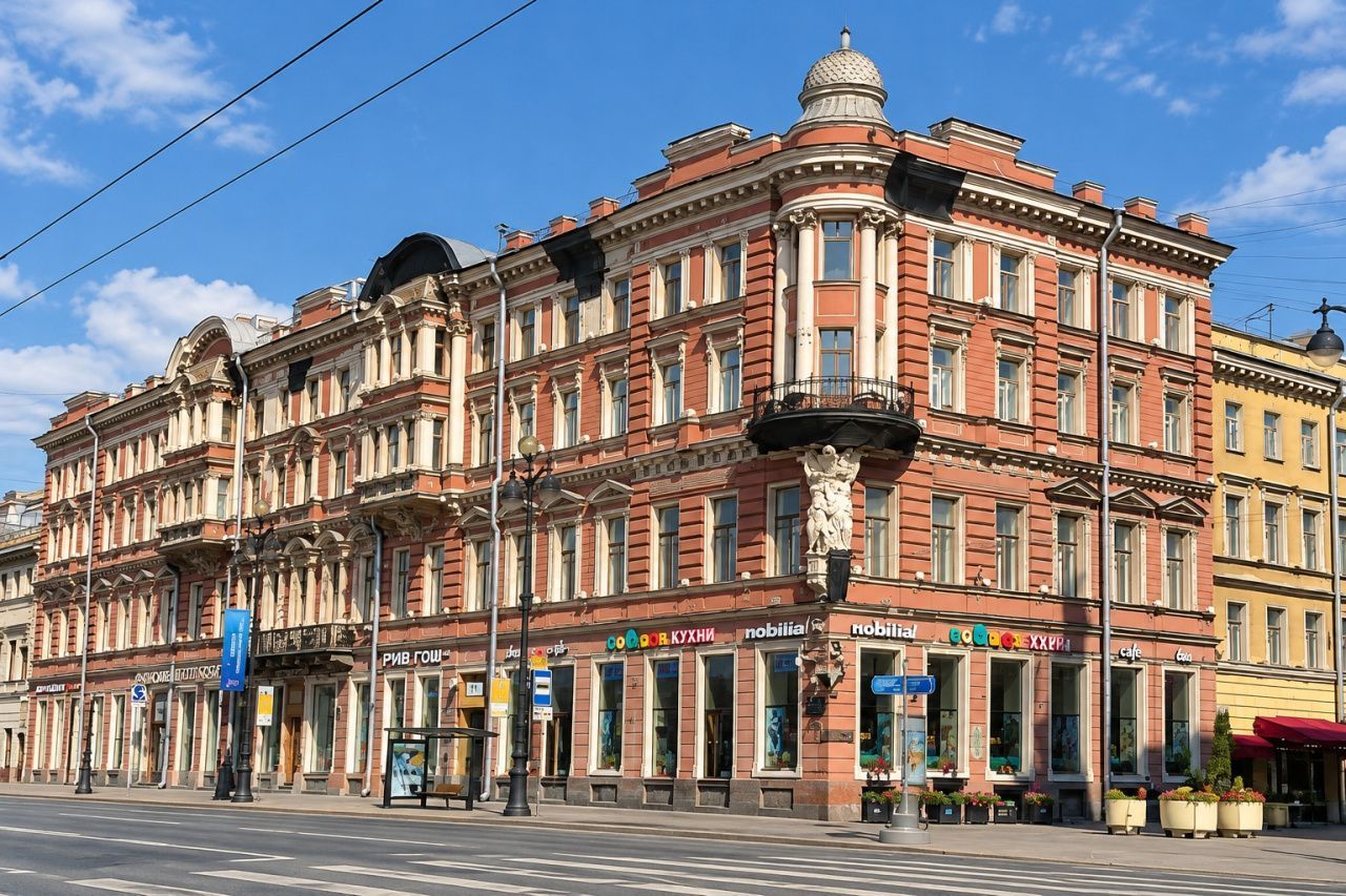 фасад дома, здание по адресу г Санкт-Петербург, Невский пр-кт, д 54