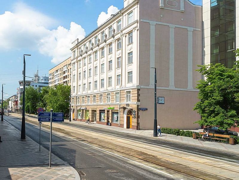 фасад дома, здание по адресу г Москва, ул Лесная, д 43