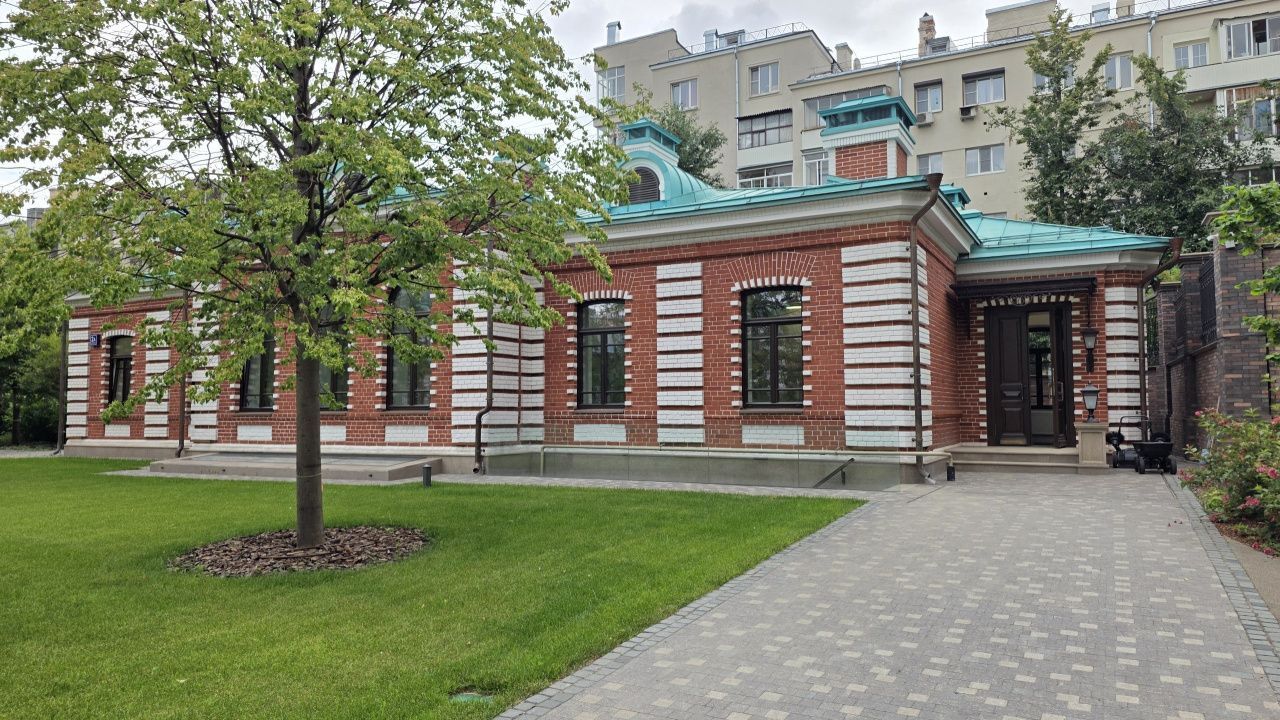 фасад дома, здание по адресу г Москва, Орлово-Давыдовский пер, д 2А стр 1 